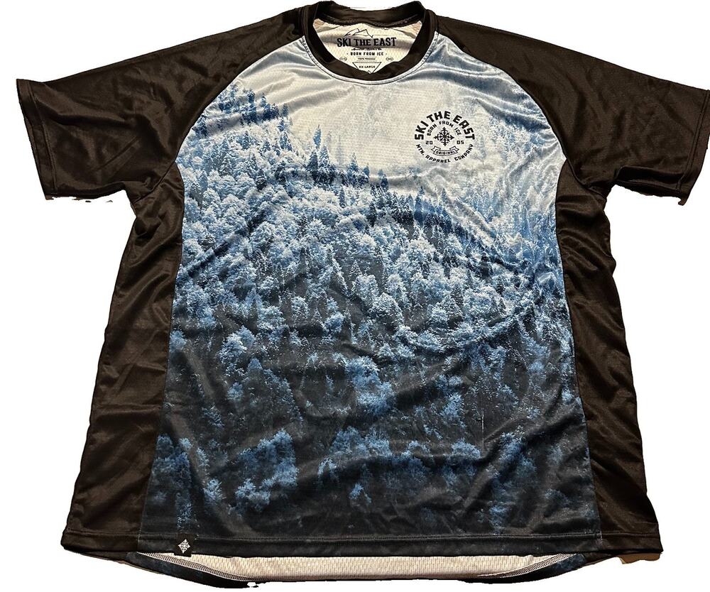 Ski The East Birchgrove Bike Jersey winter Graphic Black Blue Lightweigh XXLarge